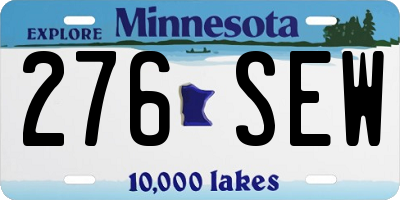 MN license plate 276SEW