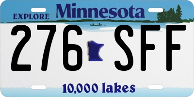 MN license plate 276SFF