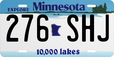 MN license plate 276SHJ
