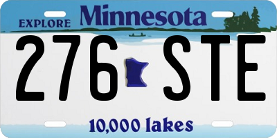 MN license plate 276STE