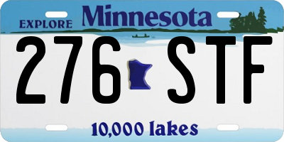 MN license plate 276STF