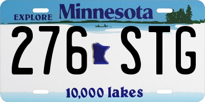 MN license plate 276STG