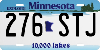 MN license plate 276STJ