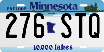 MN license plate 276STQ