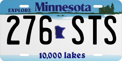 MN license plate 276STS