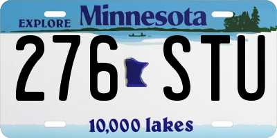 MN license plate 276STU