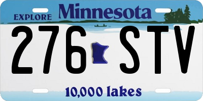 MN license plate 276STV