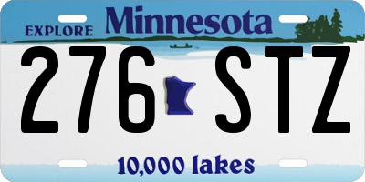 MN license plate 276STZ