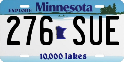 MN license plate 276SUE