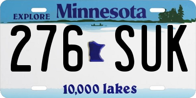 MN license plate 276SUK