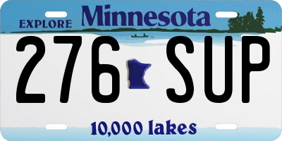 MN license plate 276SUP