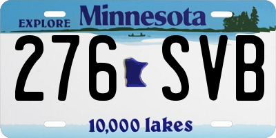 MN license plate 276SVB