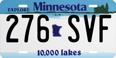 MN license plate 276SVF
