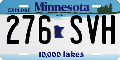 MN license plate 276SVH