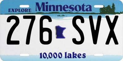 MN license plate 276SVX
