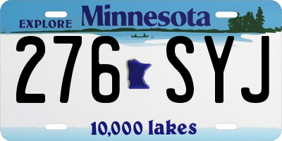 MN license plate 276SYJ