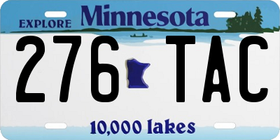 MN license plate 276TAC