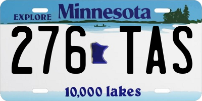 MN license plate 276TAS