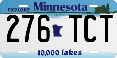 MN license plate 276TCT
