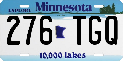 MN license plate 276TGQ