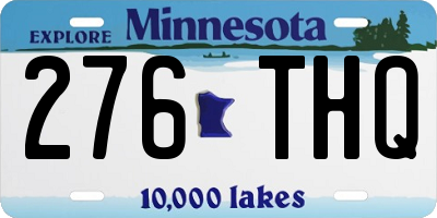 MN license plate 276THQ