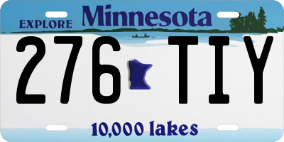 MN license plate 276TIY