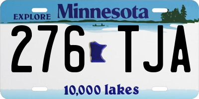 MN license plate 276TJA