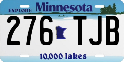 MN license plate 276TJB