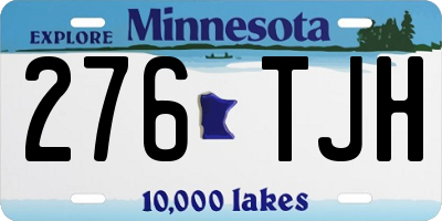 MN license plate 276TJH