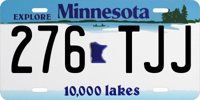MN license plate 276TJJ