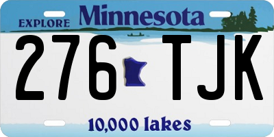 MN license plate 276TJK