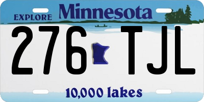 MN license plate 276TJL
