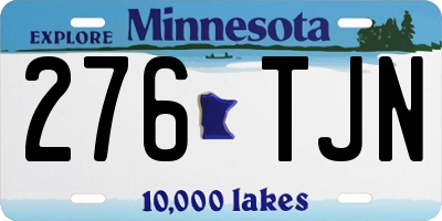 MN license plate 276TJN