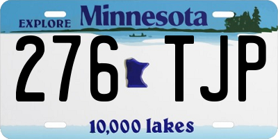MN license plate 276TJP