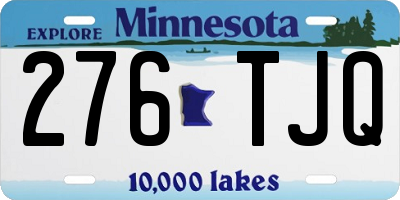 MN license plate 276TJQ