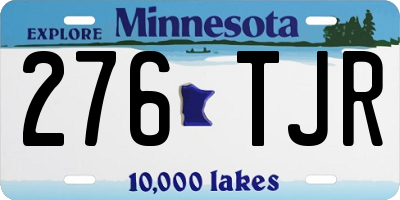 MN license plate 276TJR