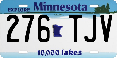 MN license plate 276TJV
