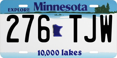 MN license plate 276TJW