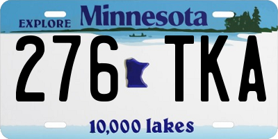 MN license plate 276TKA