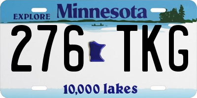 MN license plate 276TKG