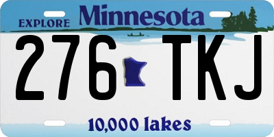 MN license plate 276TKJ
