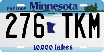 MN license plate 276TKM
