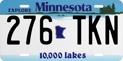 MN license plate 276TKN