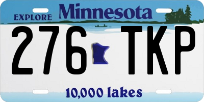 MN license plate 276TKP