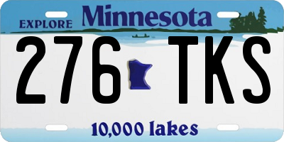 MN license plate 276TKS