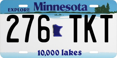 MN license plate 276TKT