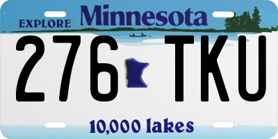 MN license plate 276TKU