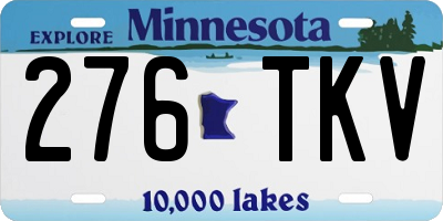 MN license plate 276TKV