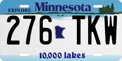 MN license plate 276TKW