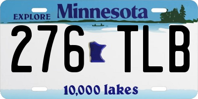 MN license plate 276TLB